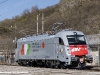 primo viaggio con i nuovi loghi aziendali per la E 190 322 di Compagnia Ferroviaria Italiana, in trasferimento da Piedimonte a Terni. (Morolo, 27/02/2012; foto Davide Porciello / tuttoTreno)