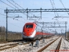 ETR 500 34 in corsa prova tra MilanoRogoredo e Malpensa FNM all'altezza -del bivio per Novara. (Busto Arsizio, 13/03/2010; foto Walter Bonmartini / tuttoTreno)