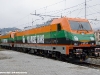 Le E 483 201 e 202 dell'impresa polacca Pol-Miedz Trans in attesa di essere messe in composizione al treno per il trasferimento da Vado Ligure verso la Polonia. (28/12/2010; Â© Jacopo Raspanti / tuttoTreno)