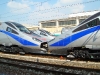 Etr 610 della Cisalpino in attesa di essere consegnati nel iazzale della stazione di Savigliano (27/08/2009; foto Marcello Fazzaroni / tuttoTreno)