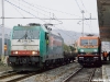 La E 483 010NC in manovra a Vado Ligure Zona Industriale per formare il treno per il trasferimento di tre TRAXX in corrente continua verso la Polonia tra cui la Pol-MiedzTrans E 483 202. (28/10/2010; Â© Jacopo Raspanti / tuttoTreno)