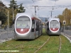 I tram 11 e 12 della GEST di Firenze durante il preesercizio sulla linea 1 delal cittÃ  toscana. (10/11/2009; foto Stefano Patelli/ tuttoTreno)