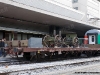 La presentazione del treno commemorativo per i 90 anni del viaggio del Milite Ignoto da Aquileia a Roma: l'affusto di cannone montato su un carro Kgps. (Roma Termini, 28/10/2011; foto Davide Porciello / tuttoTreno)