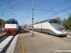 La E 444 007 alla testa del Treno dell'Eroe, rievocazione del Treno del Milite Ignoto del 1921, a destra il Frecciabianca con le E 404 serie 100 a far da quinta alla manifestazione inaugurale della manifestazione a Cervignano A.G. (/10/2011; foto Luigi Mighali / tuttoTreno)