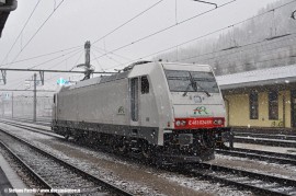 La E 483 024ER delle Ferrovie Emilia-Romagna in corsa di certificazione linea al brennero. (16/11/2010; foto Stefano Patelli/ tuttoTreno)