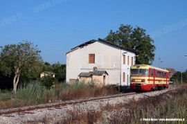 La M2 221 delle Ferrovie della Calabria effettua il treno 8 Cinquefrondi–GioiaTauro. (Cannavà, 24/08/2010; foto Pietro Rizzo / tuttoTreno)