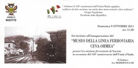 L'invito all'inaugurazione del Museo di Nucetto